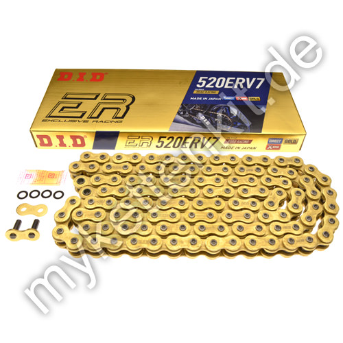 ISO 9001 64 Glieder inkl KMC Kart Kette 428 gold =81,28cm Kettenschloss 